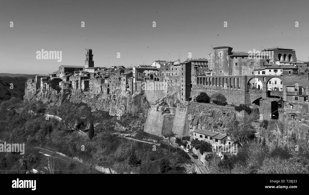 Pitigliano in Toscana, Italia Foto Stock