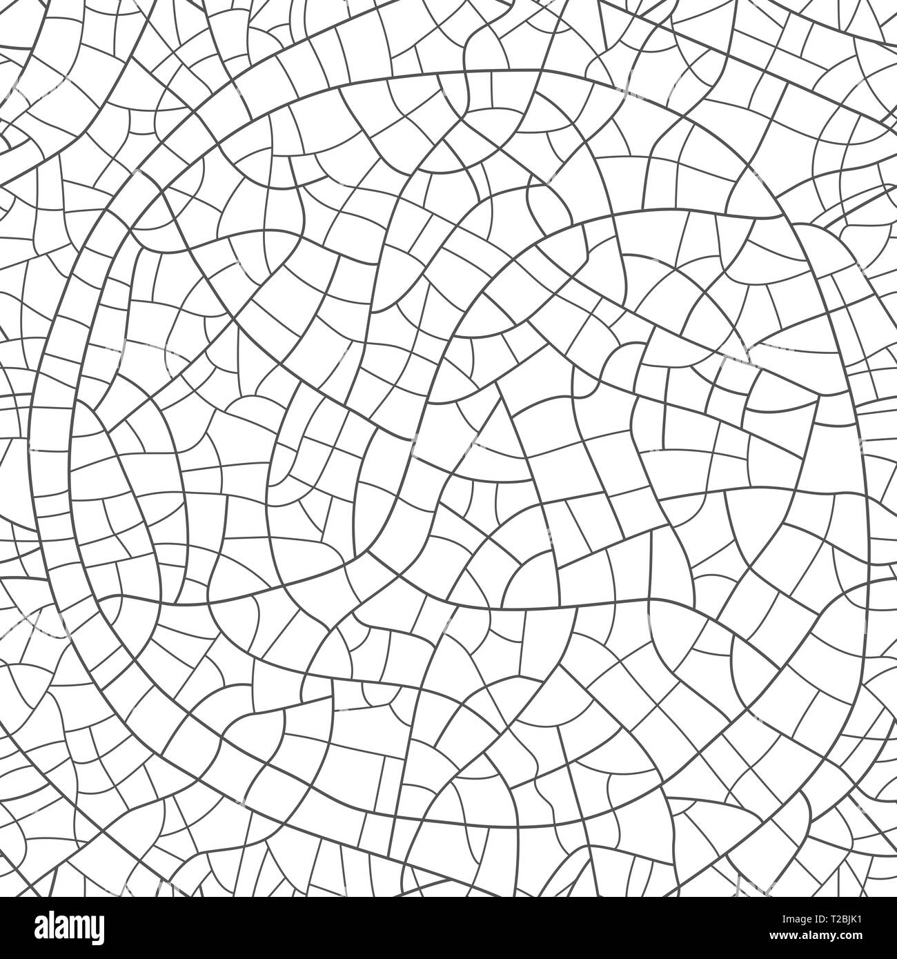 Craquelure sulla superficie seamless pattern su sfondo bianco Illustrazione Vettoriale