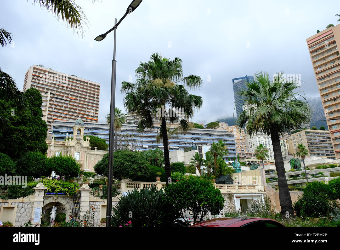 Giardini giapponesi e le loro tradizioni giapponesi nel cuore del principato di Monaco Foto Stock