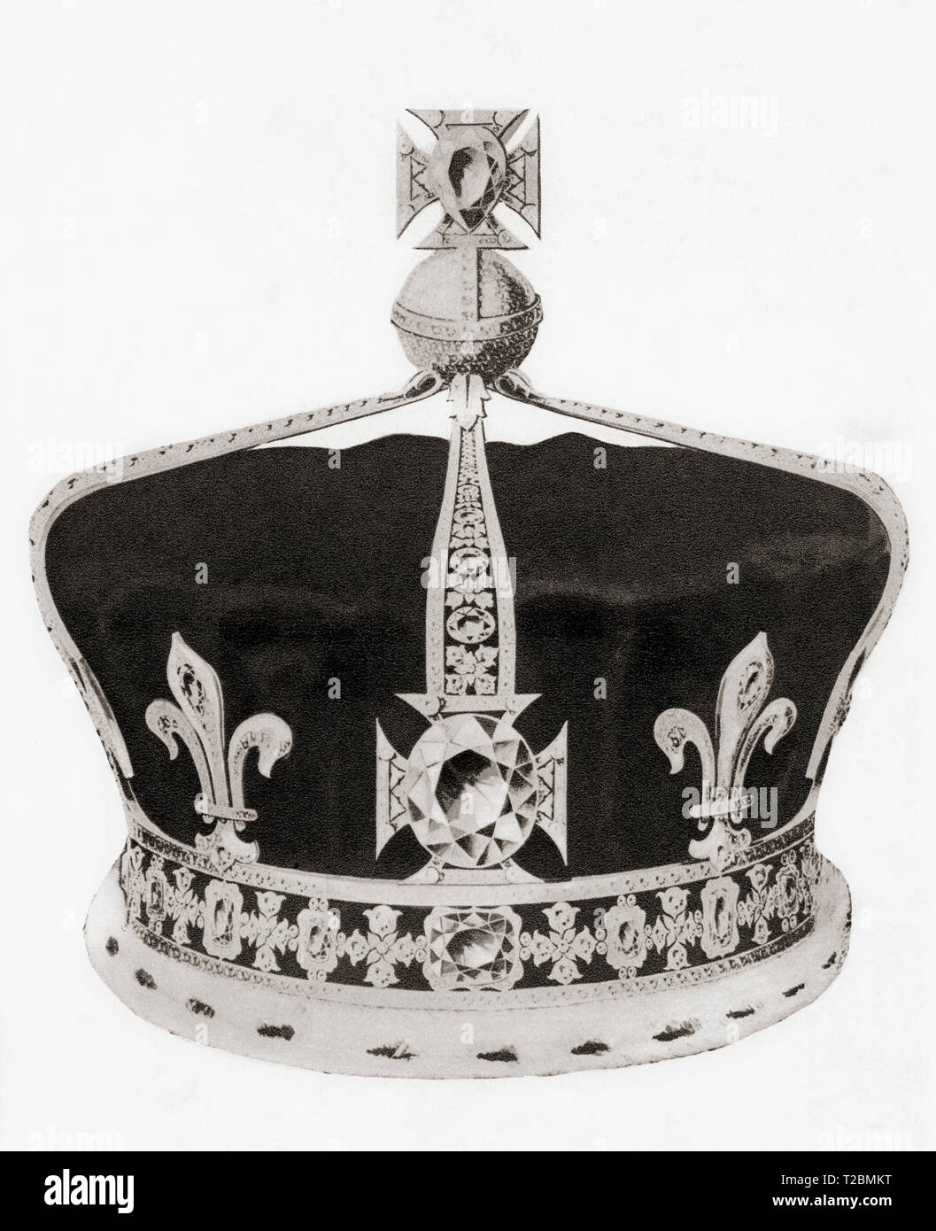 La corona di regina Elisabetta Regina Madre, aka la Regina madre della corona. Dall'incoronazione in immagini, pubblicato nel 1937. Foto Stock