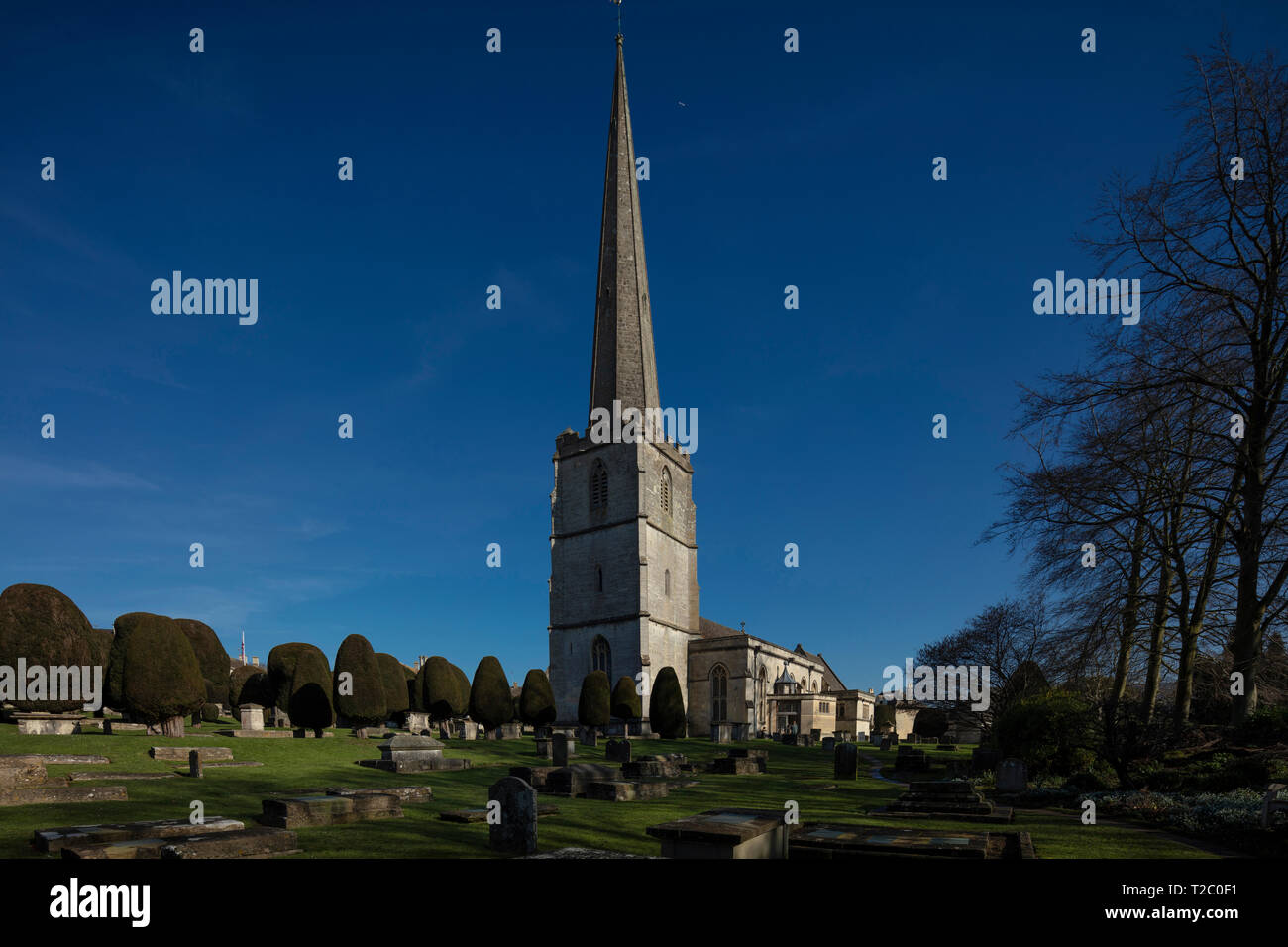 Painswick, Gloucestershire, Regno Unito, 24 febbraio 2019, St Marys chiesa in Painswick Foto Stock