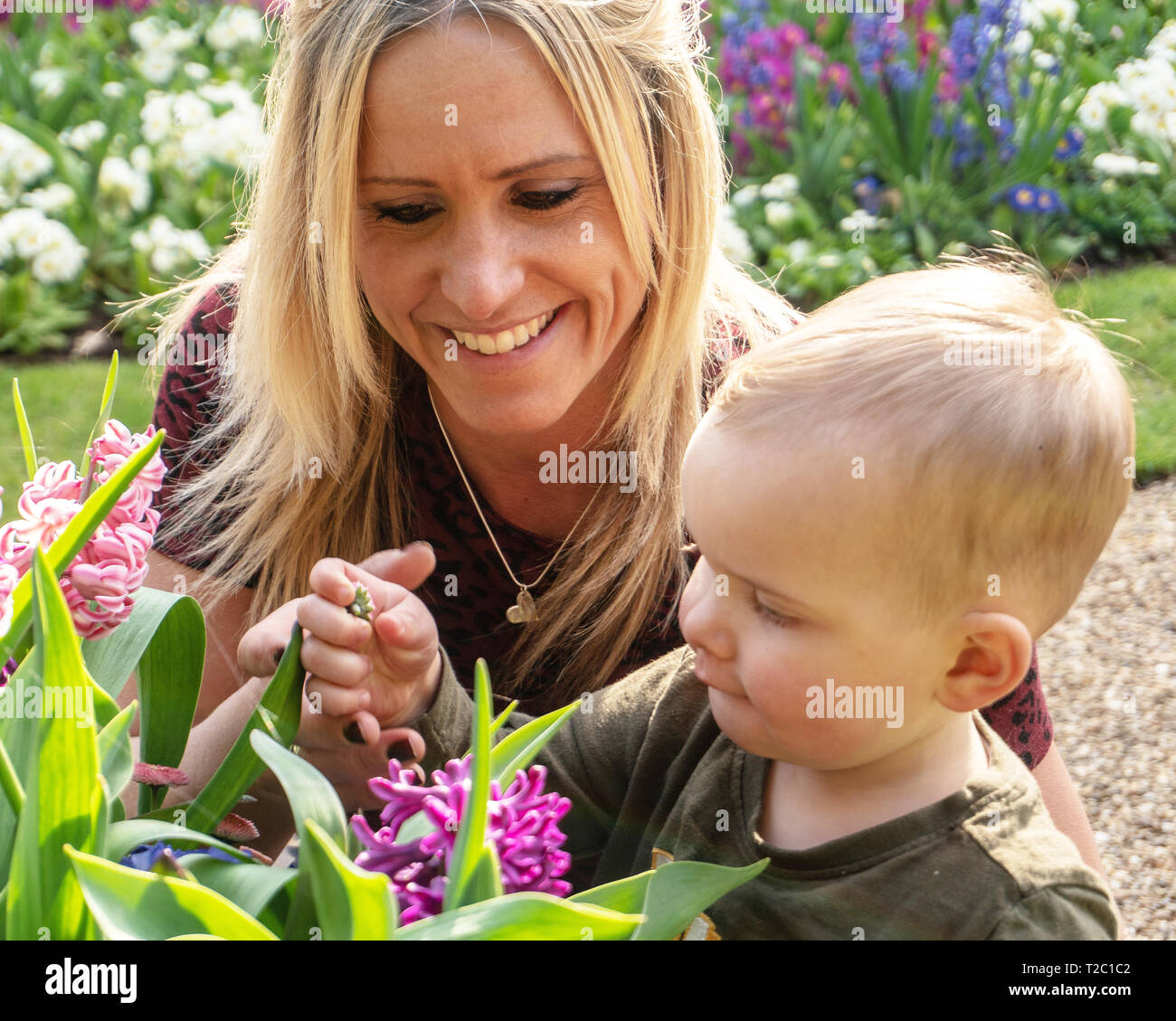 Madre e figlio Foto Stock