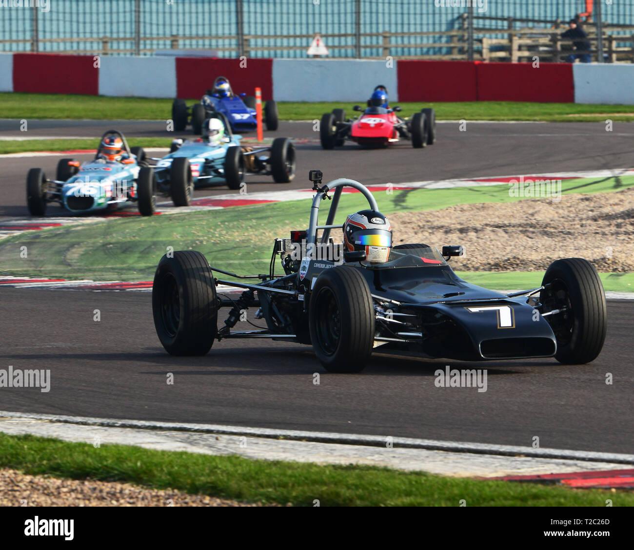 Cameron Jackson, Winklemann WDF2, storica Formula Ford, HSCC, season opener, Sabato, 30 marzo 2019, Donington Park, Chris McEvoy, il circuito da corsa, Foto Stock