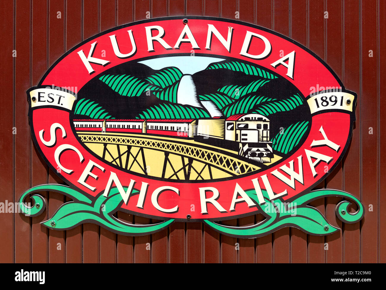 Kuranda Ferrovia Scenica di Kuranda, altopiano di Atherton, estremo Nord Queensland, Australia Foto Stock