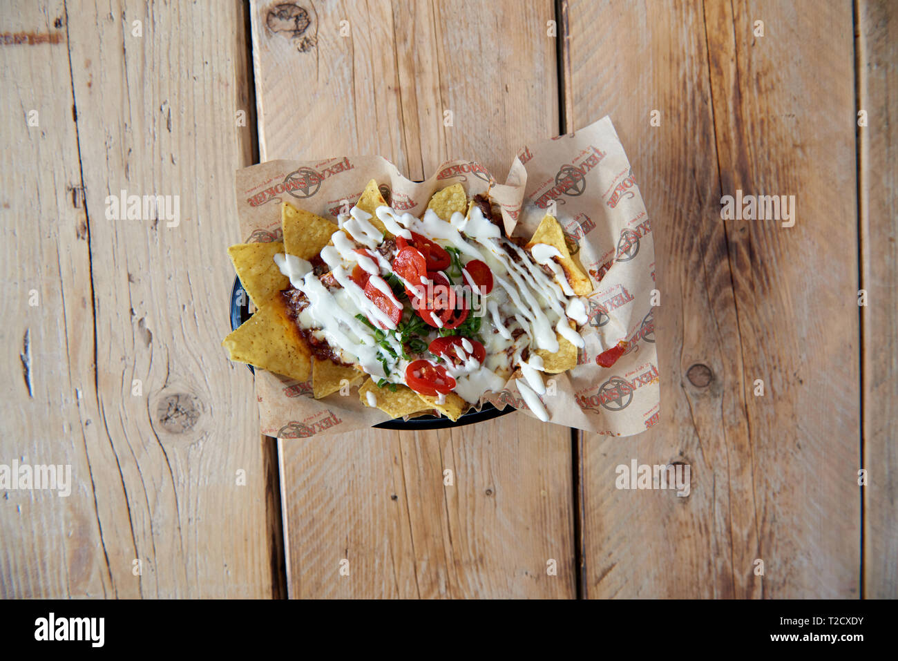 Chili Nachos Foto Stock