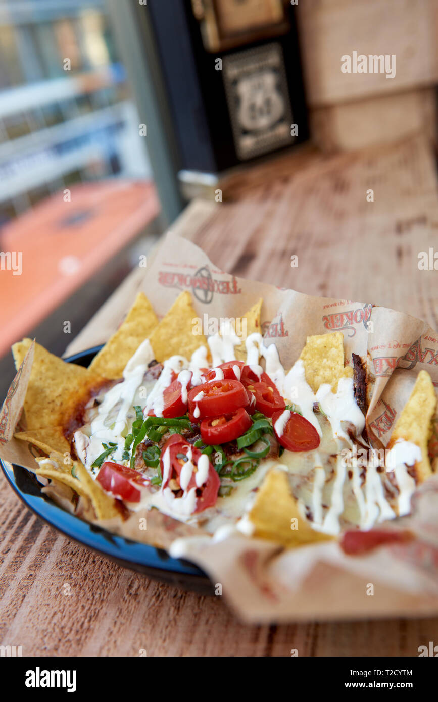 Chili Nachos Foto Stock