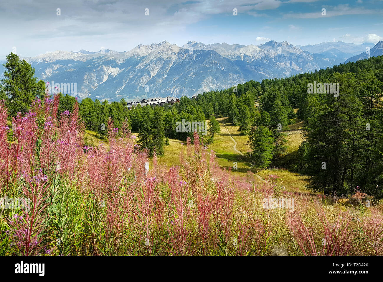 Vedute del resort di risoul Francia Foto Stock