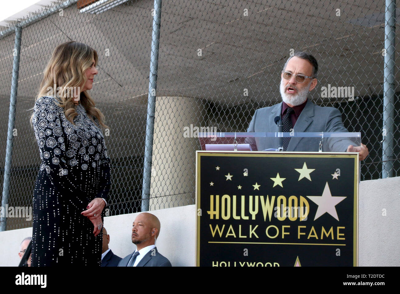 Marzo 29, 2019 - Los Angeles, CA, Stati Uniti d'America - LOS ANGELES - MAR 29: Rita Wilson, Tom Hanks a Rita Wilson cerimonia stella sulla Hollywood Walk of Fame, 29 marzo 2019 a Los Angeles, CA (credito Immagine: © Kay Blake/ZUMA filo) Foto Stock