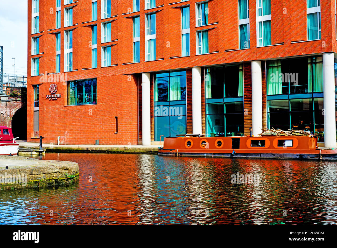 Leeds Dock, Double Tree Hotel, Leeds, Inghilterra Foto Stock