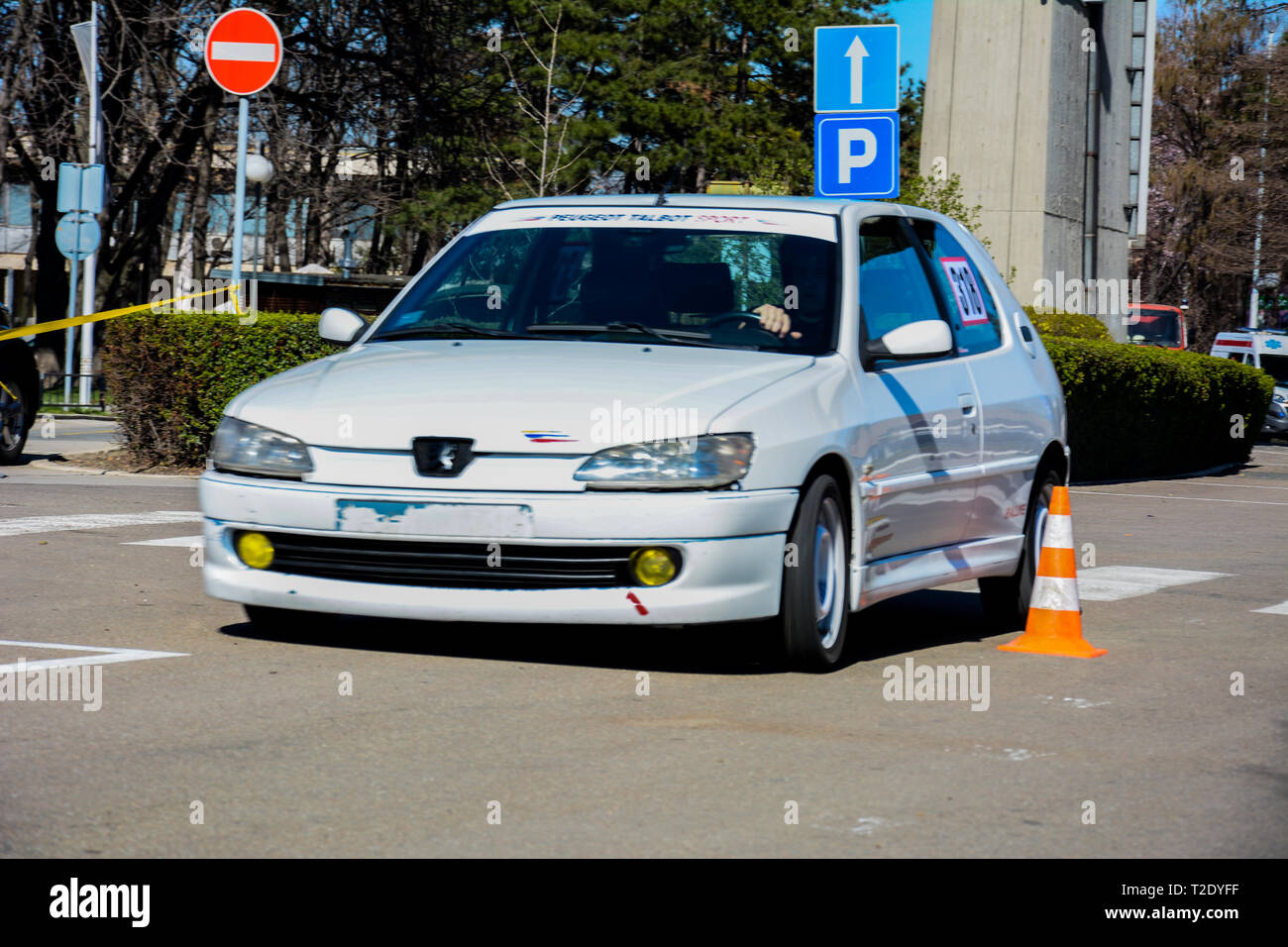 Autoslalom Sajmski 2019 - Peugeot 306 rally Foto Stock