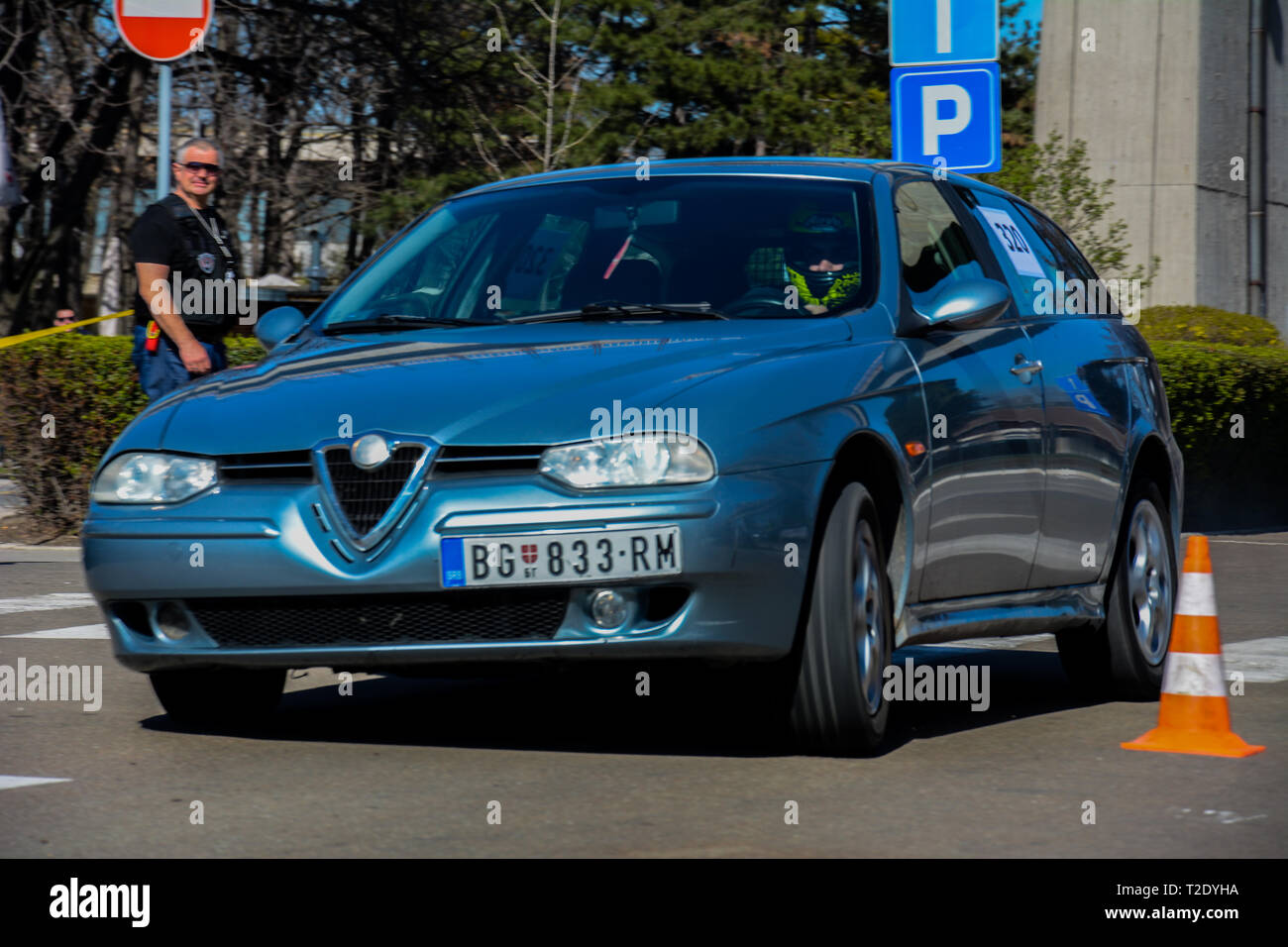 Autoslalom Sajmski 2019 - Alfa Romeo 156 Foto Stock