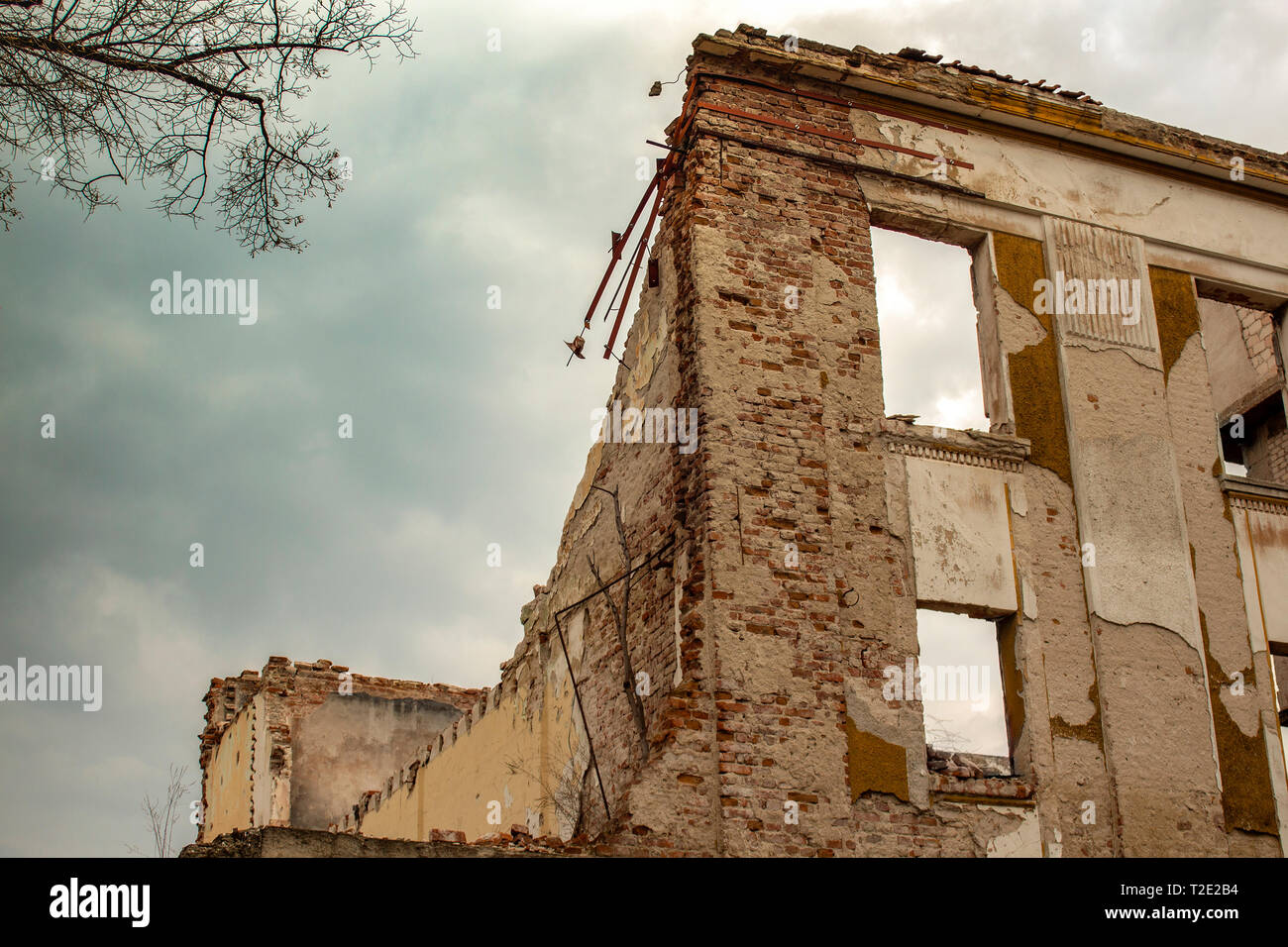 Parte di un morto Città del tabacco, ancora parte del patrimonio culturale della Bulgaria. Nella città di Plovdiv, nel 2019 la capitale europea della cultura. Foto Stock