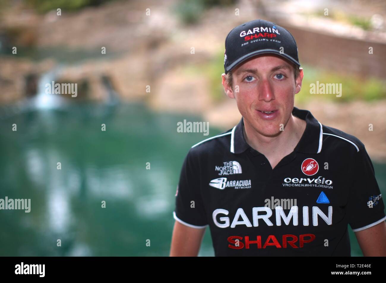 DaN Martin al campo di addestramento del team di Cervelo a Tucson, Arizona Foto Stock