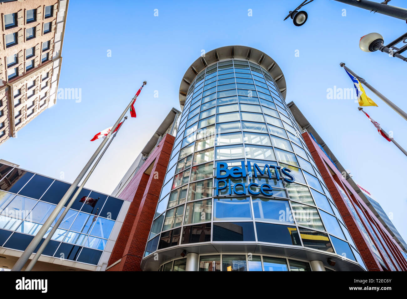 Campanello posto MTS, Winnipeg, Manitoba, Canada. Foto Stock