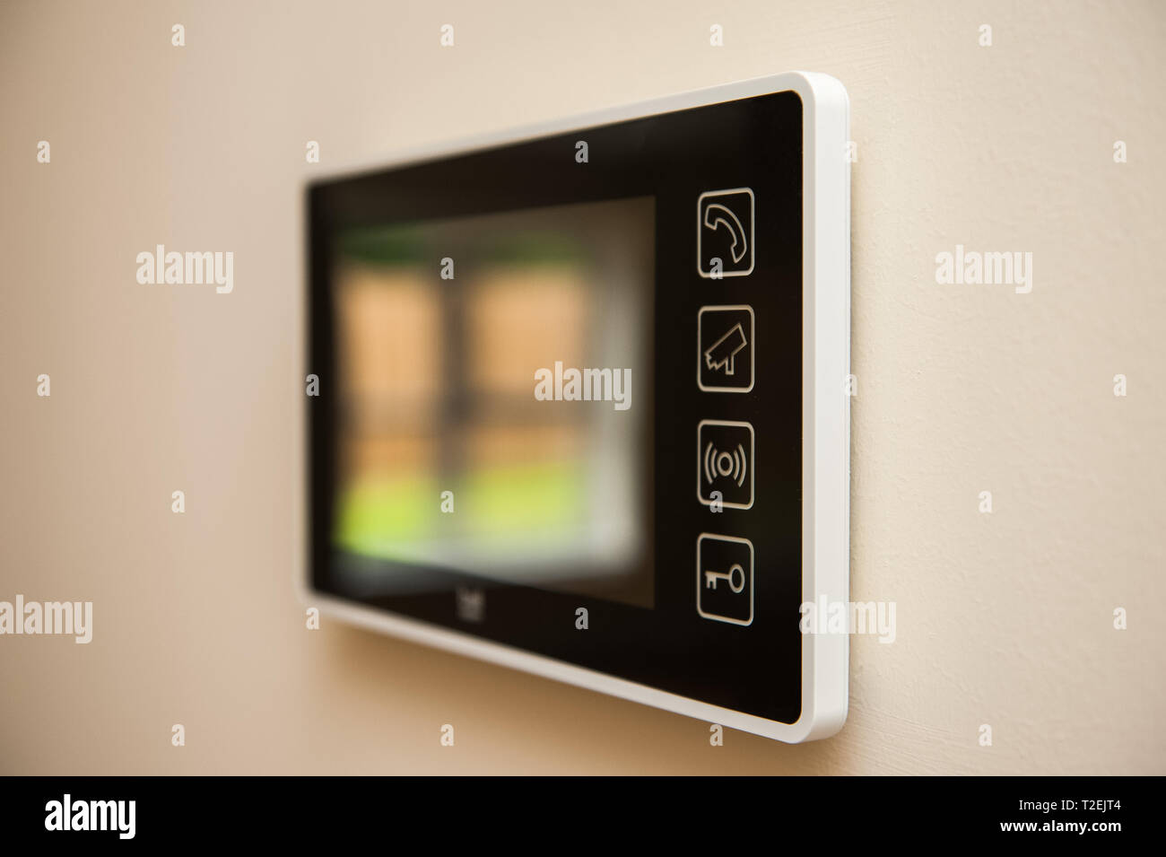 Home Security console con CCTV e interfono Foto Stock