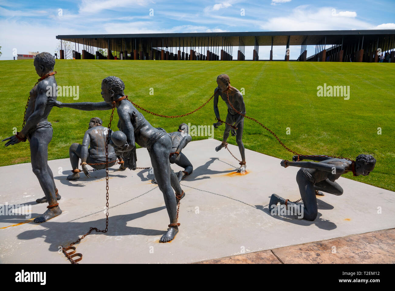 Stati Uniti d'America Alabama Montgomery memoriale nazionale per la giustizia e la pace in un museo di razza ingiustizia e linciaggi in America Foto Stock