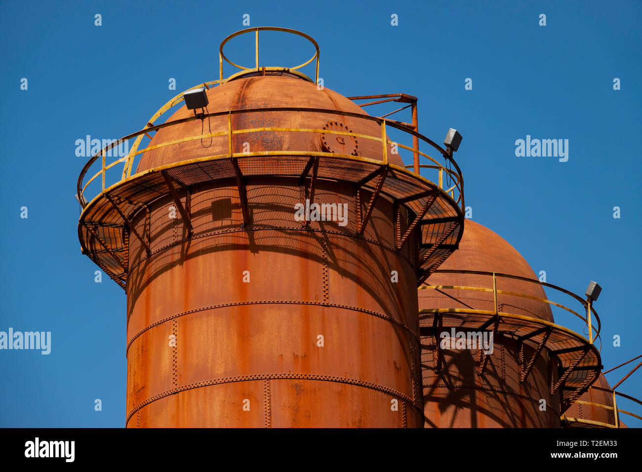 Stati Uniti d'America di Birmingham in Alabama i forni Sloss ora una pietra miliare storica nazionale una volta a ferro di maiale impianto Foto Stock