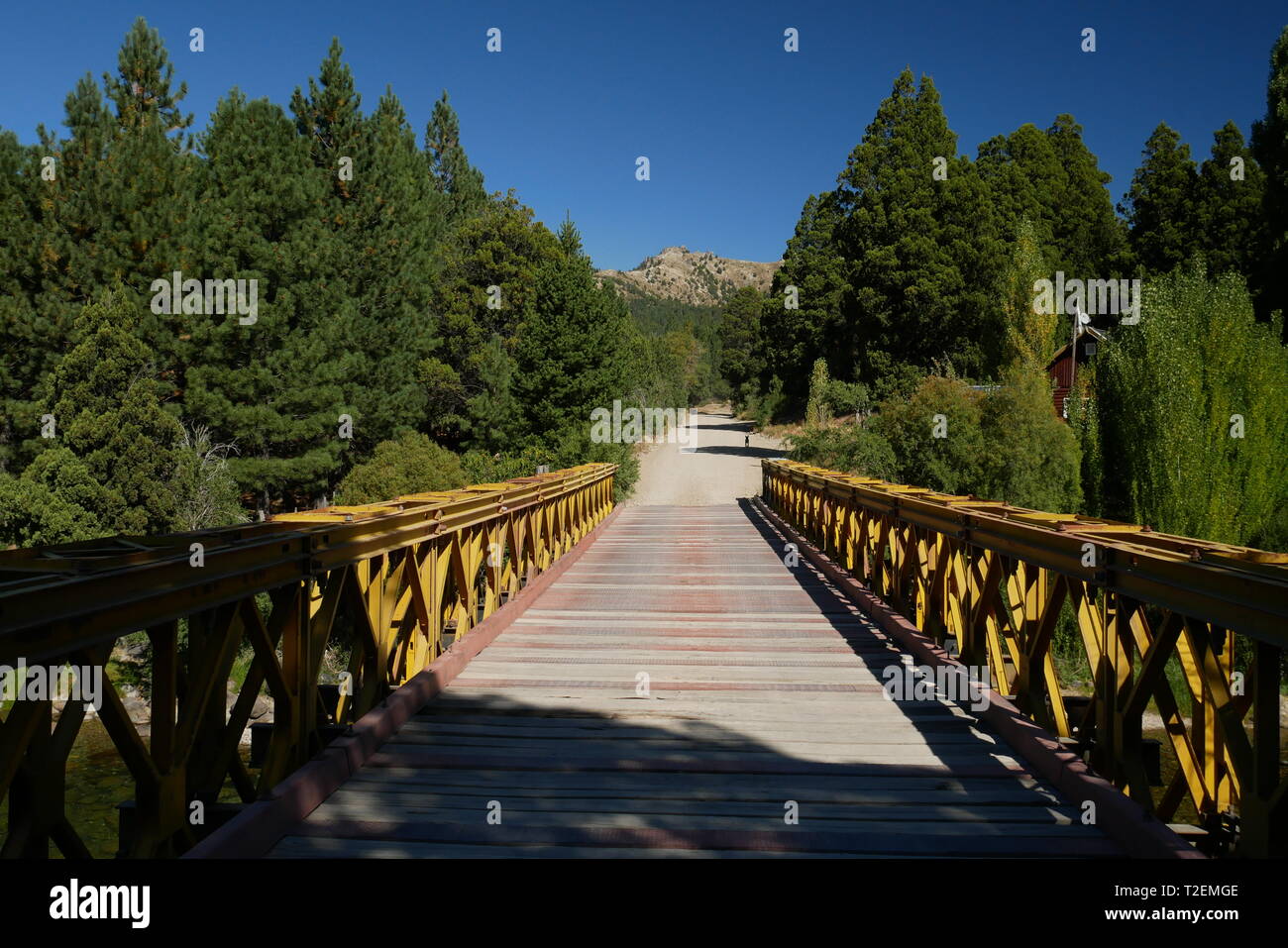 Meliquina fiume in Lanin National Park, Patagonia, Argentina Foto Stock