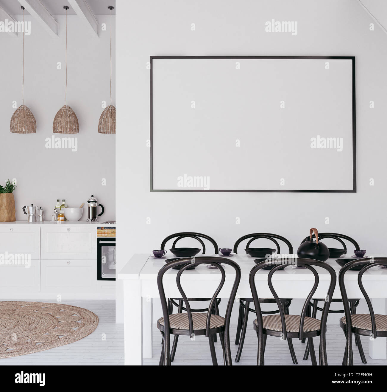 Mockup poster cucina interna