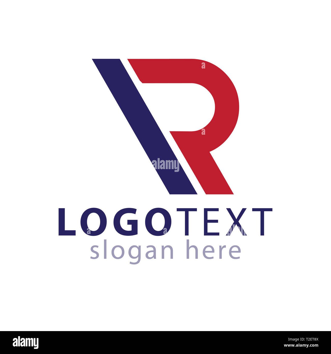 IR lettera iniziale icona logo template vettoriale Foto Stock