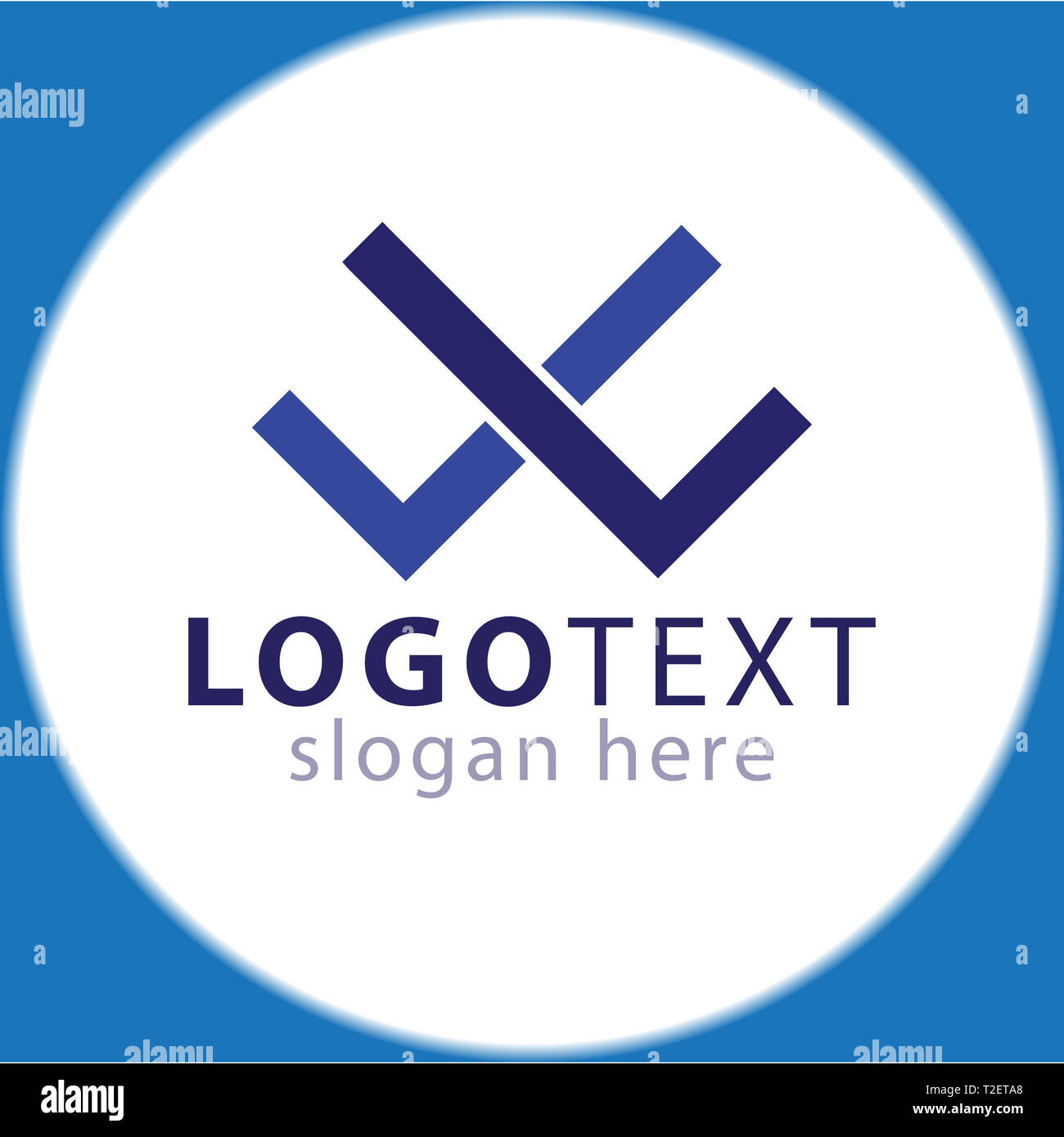 XL lettera iniziale icona logo template vettoriale Foto Stock