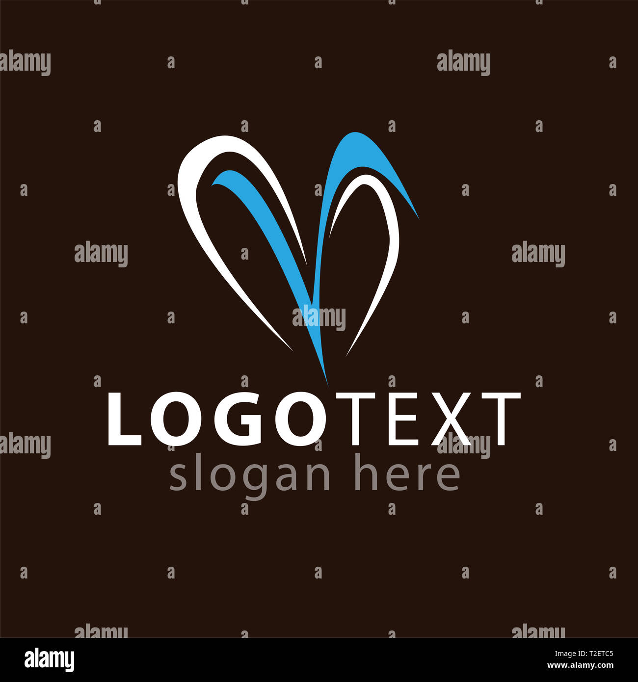 M lettera iniziale icona logo template vettoriale Foto Stock