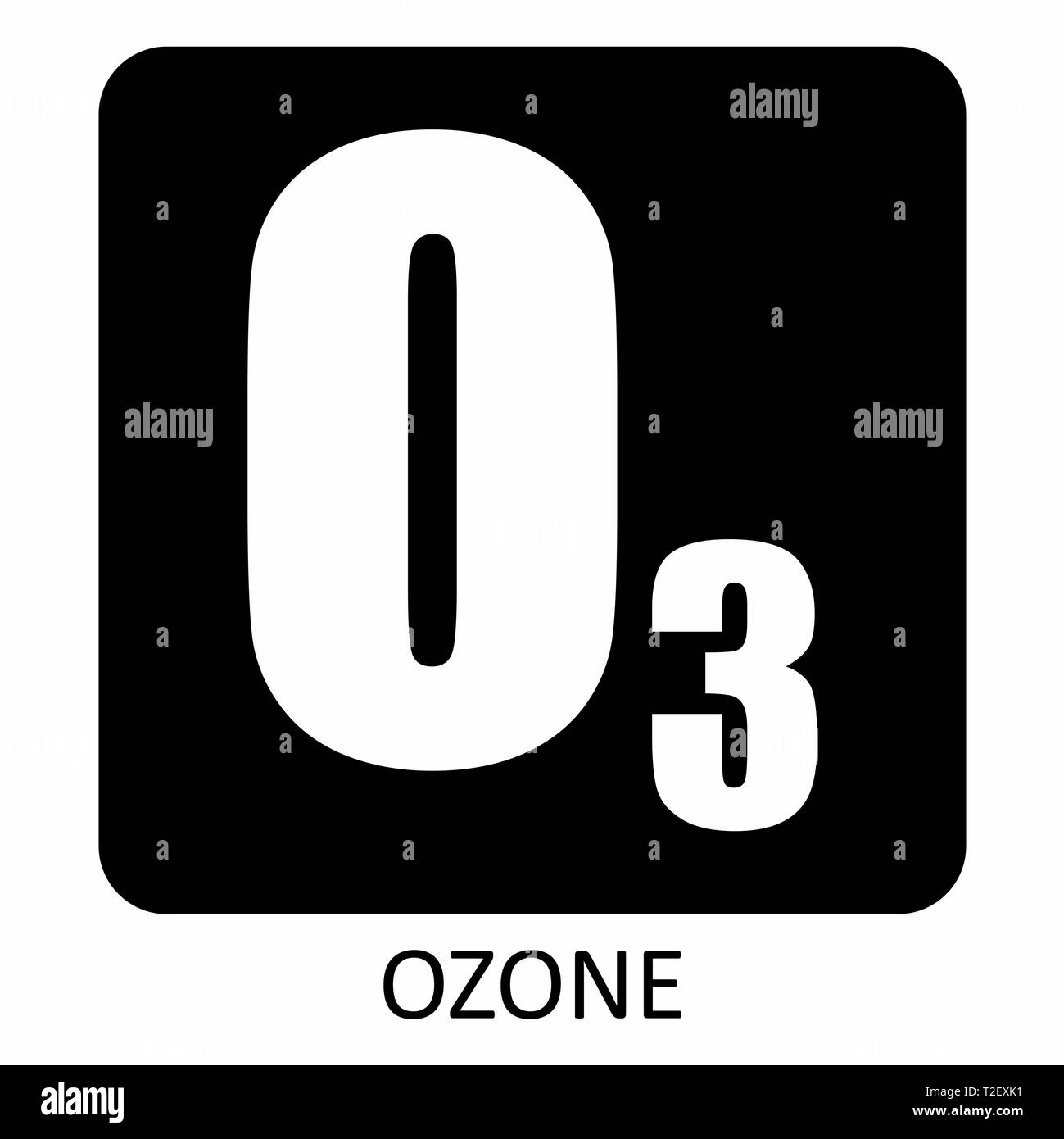 La illustrazione della formula di ozono design icona Illustrazione Vettoriale