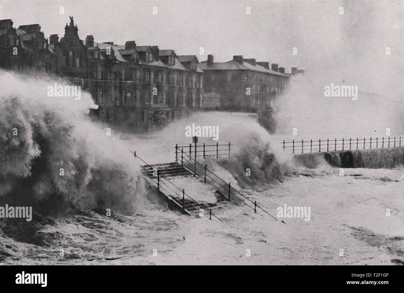 Tempesta a Blackpool Foto Stock