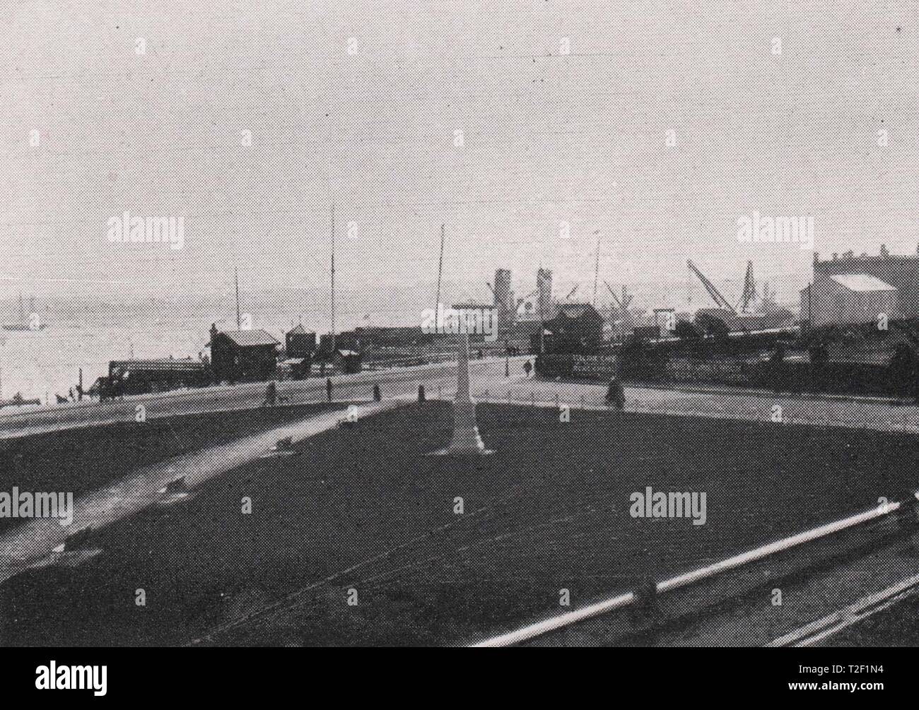 Il lungomare e la stazione di Fleetwood Foto Stock