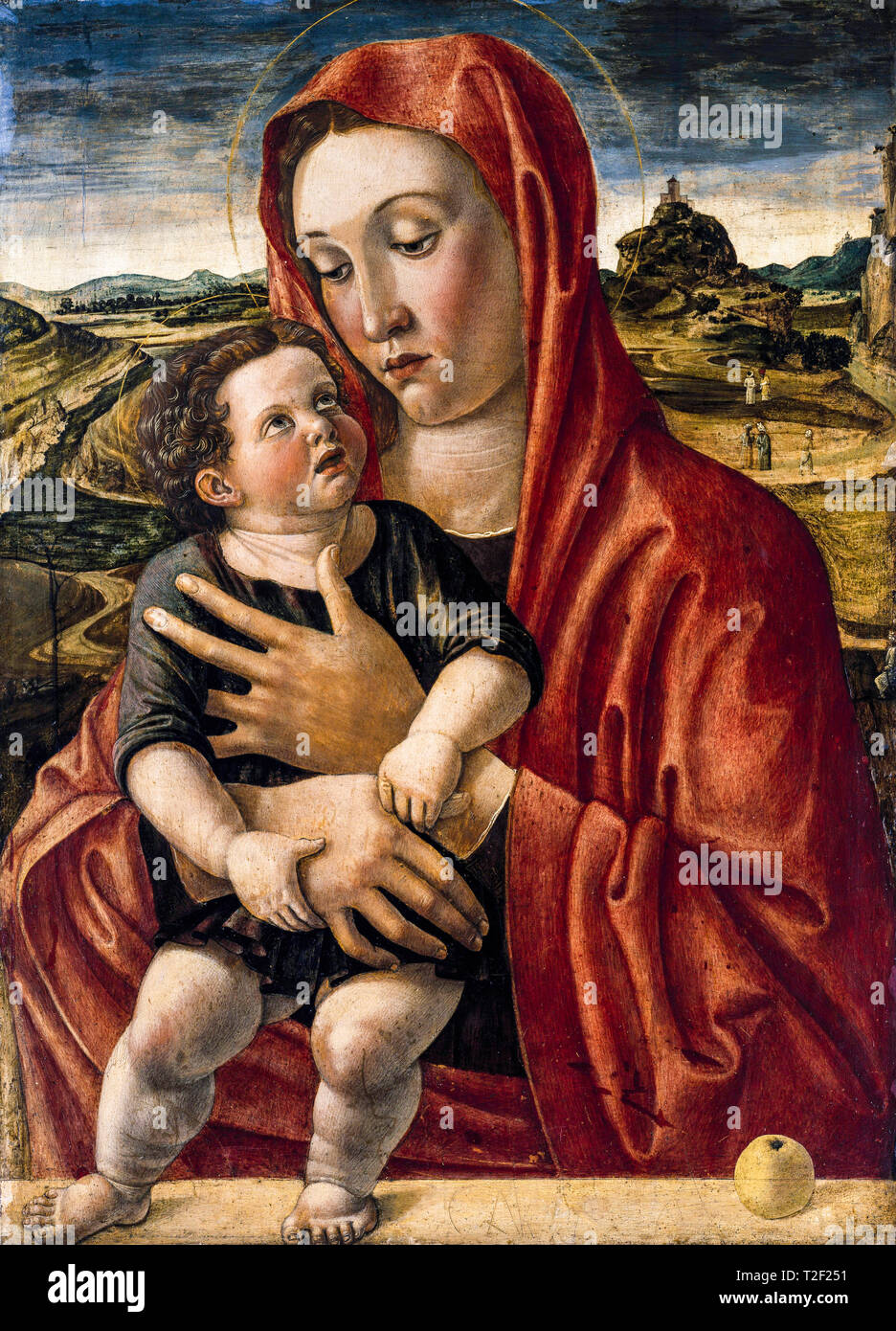 Giovanni Bellini, la Madonna con il Bambino, pittura, c. 1460 Foto Stock