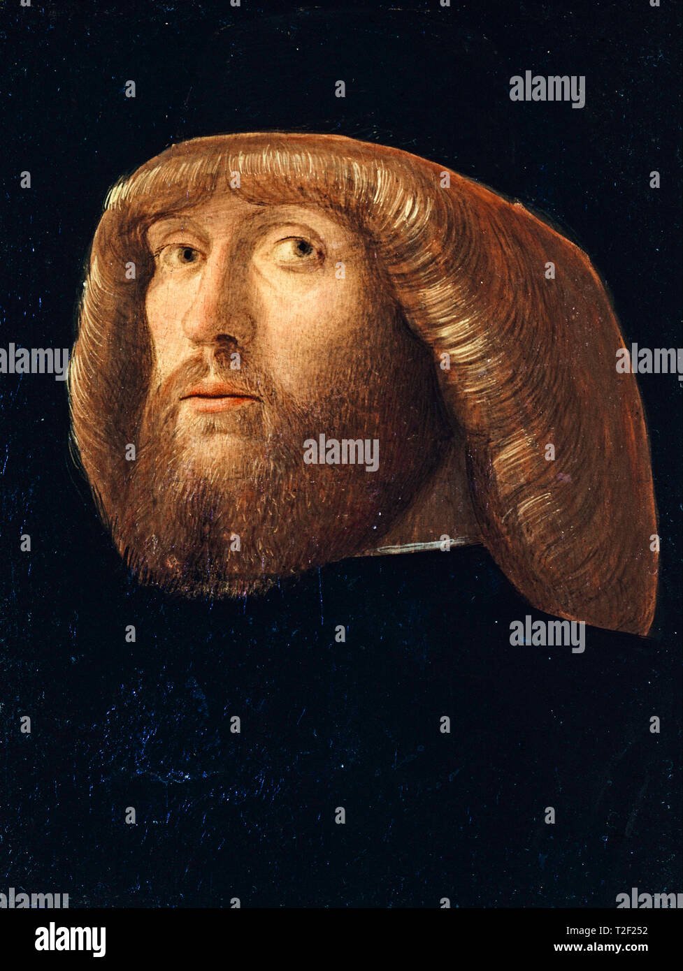 Giovanni Bellini, un uomo barbuto, pittura, 1485 Foto Stock