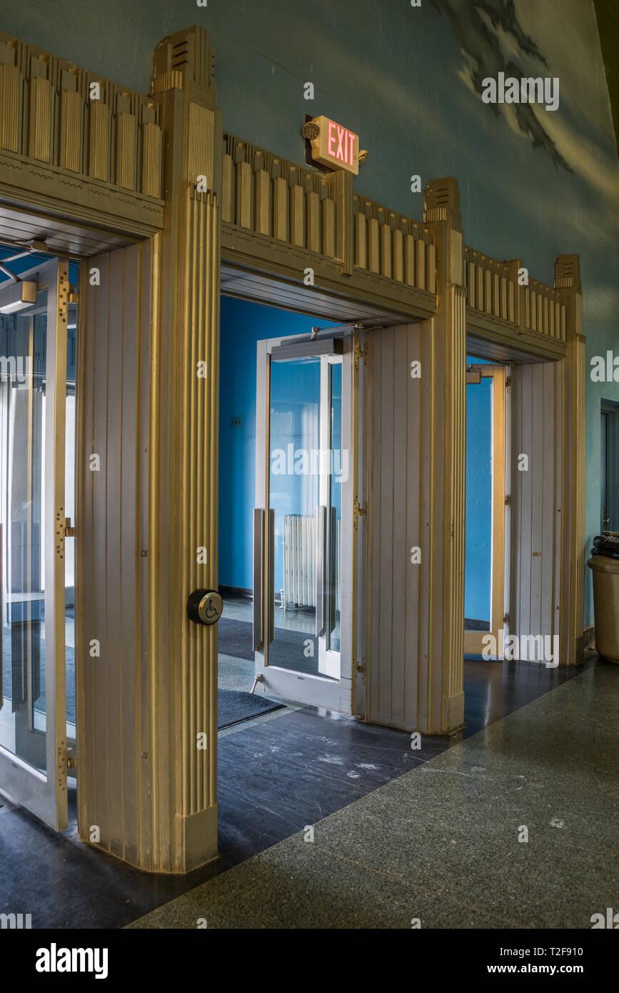 Interno del pachiderma Casa di Brookfield Zoo Foto Stock