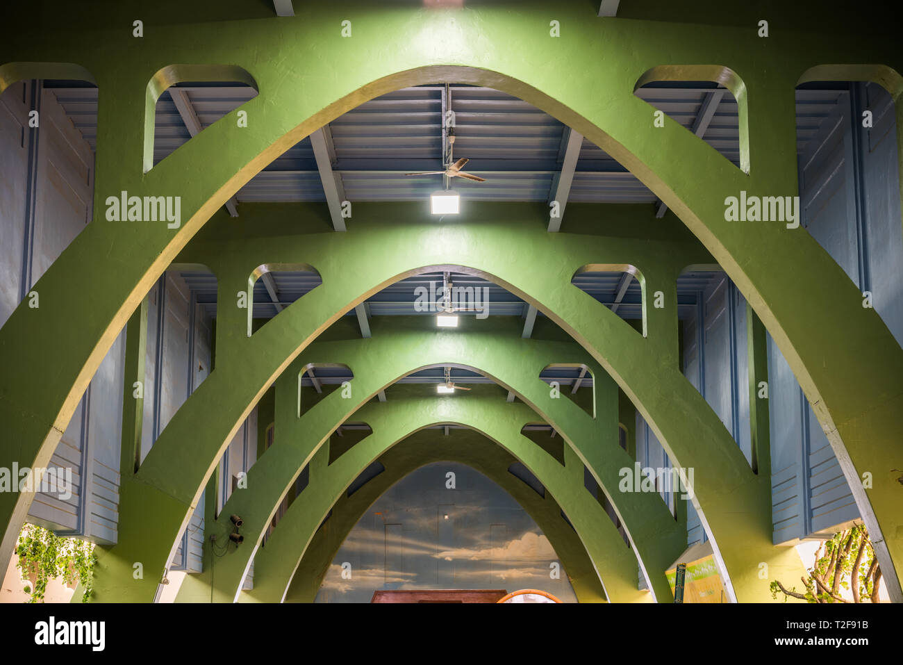 Interno del pachiderma Casa di Brookfield Zoo Foto Stock