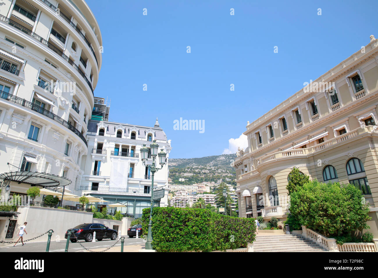 Hôtel de Paris Round Tower & Opéra de Montecarlo nel Principato di Monaco. Foto Stock