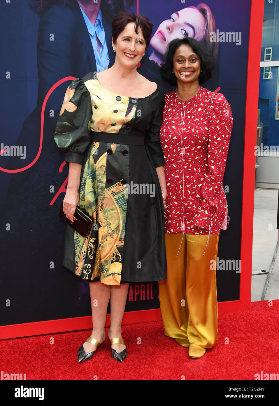 1 aprile 2019 - Hollywood, California, Stati Uniti - 01 Aprile 2019 - Hollywood, California - Fiona Shaw, Deraniyagala sonali. BBC America e AMC è ''uccisione Eve'' Stagione 2 Premiere detenute a Arclight Hollywood. Photo credit: Birdie Thompson/AdMedia (credito Immagine: © Birdie Thompson/AdMedia via ZUMA filo) Foto Stock