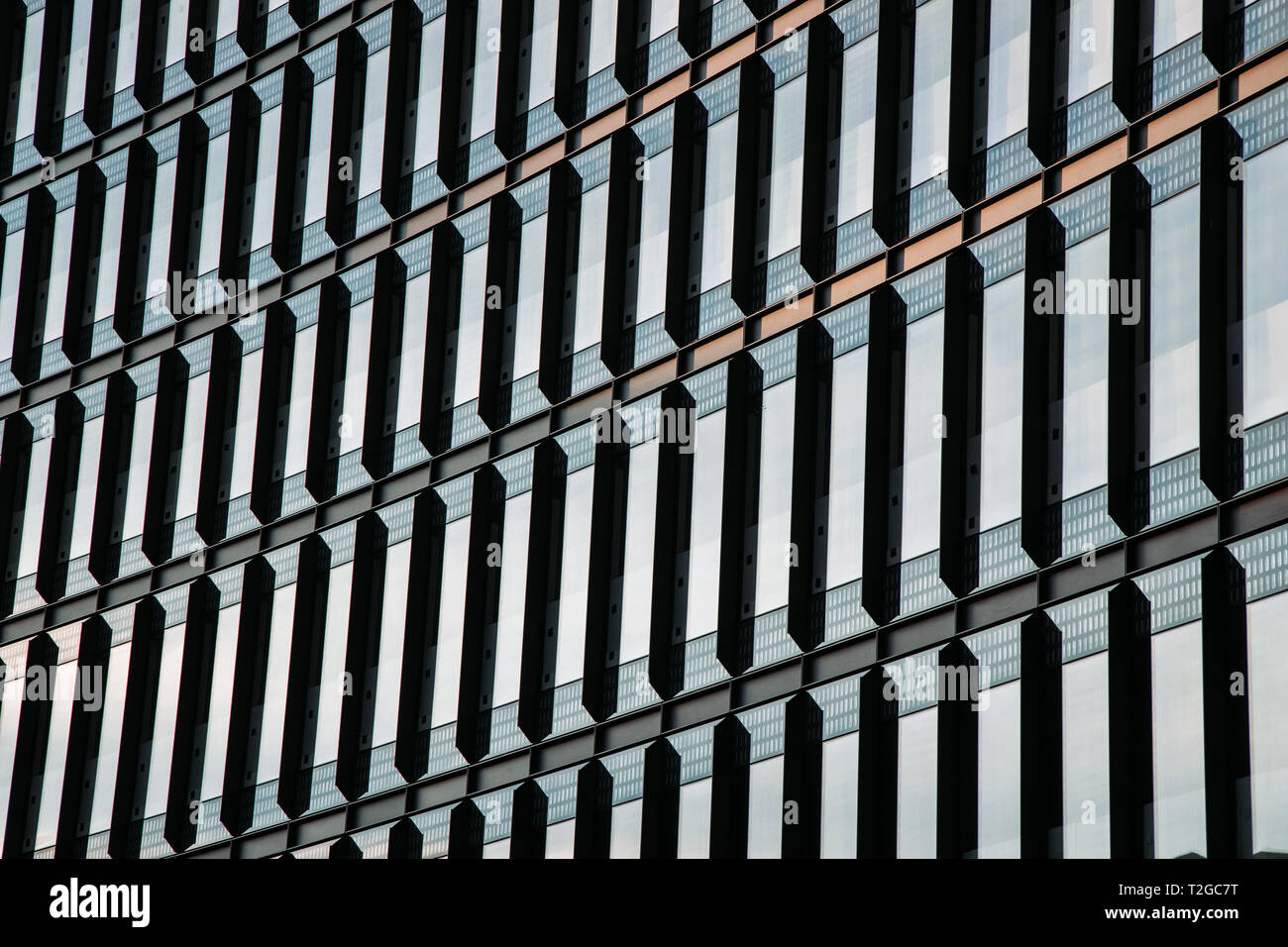 Abstract city building fondo di architettura moderna ufficio business finestre in vetro Foto Stock