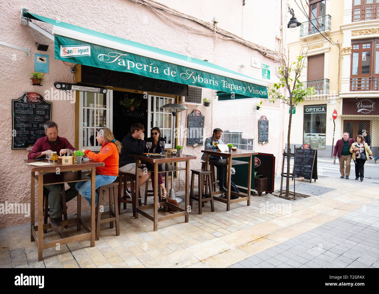 Malaga tapas bar, Malaga città vecchia, Malaga Andalusia Spagna Europa Foto Stock