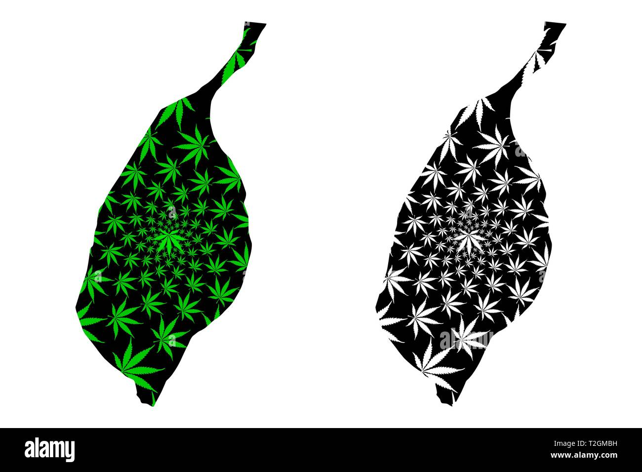 Louis city (Stati Uniti d'America, USA, Stati Uniti, noi, Stati Uniti città, stati uniti d'America city)- mappa è progettato Cannabis leaf green, la città di San Luigi mappa m Illustrazione Vettoriale
