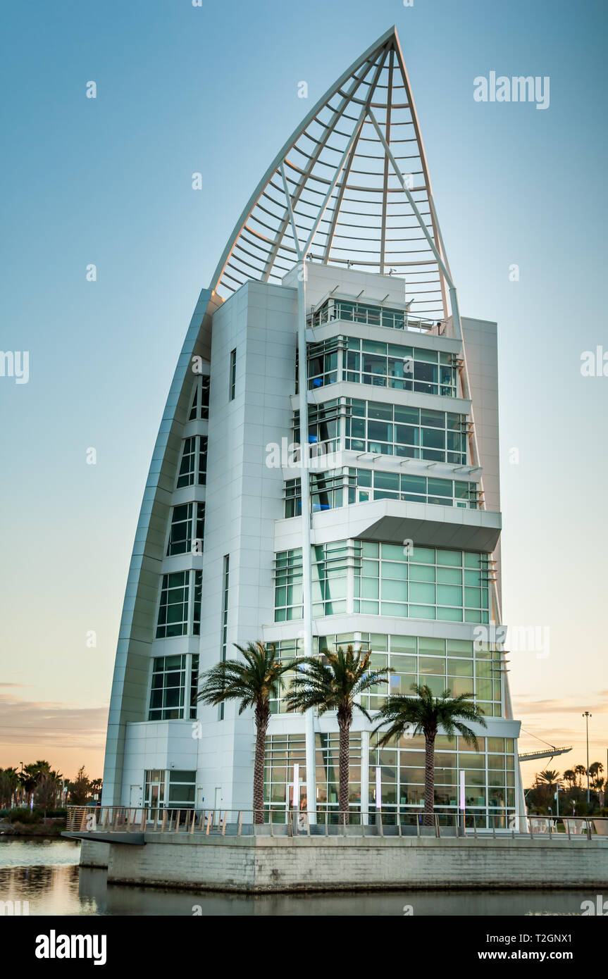 Florida edificio vela al tramonto Foto Stock