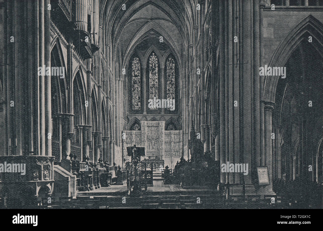 Truro Cathedral, coro, Est Foto Stock