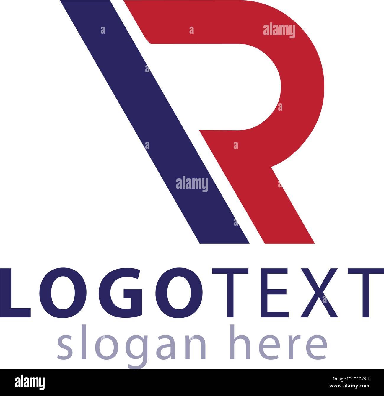 IR lettera iniziale icona logo template vettoriale Illustrazione Vettoriale