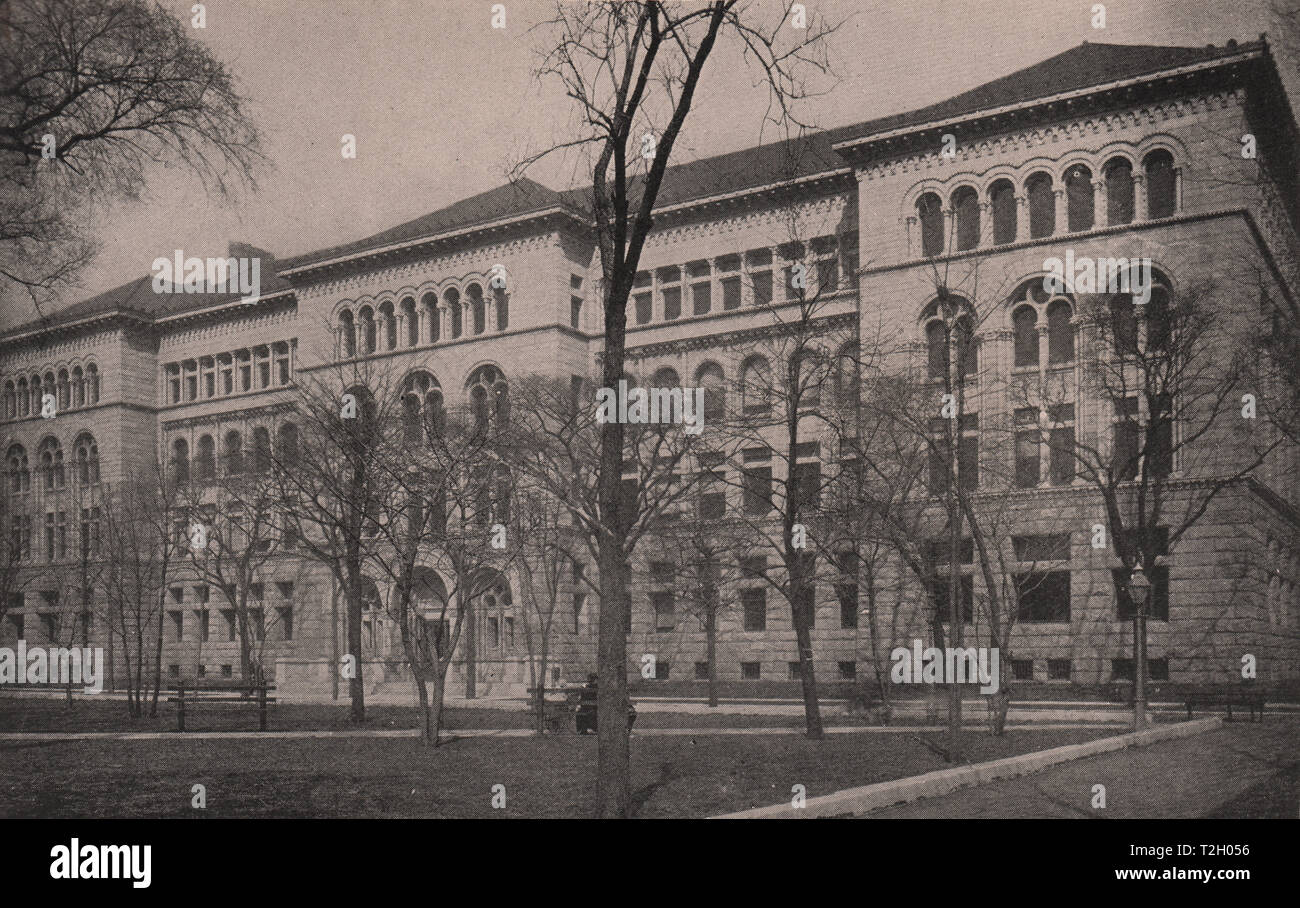 La Biblioteca di Newberry, North Clark Street, di fronte Walton Place Foto Stock