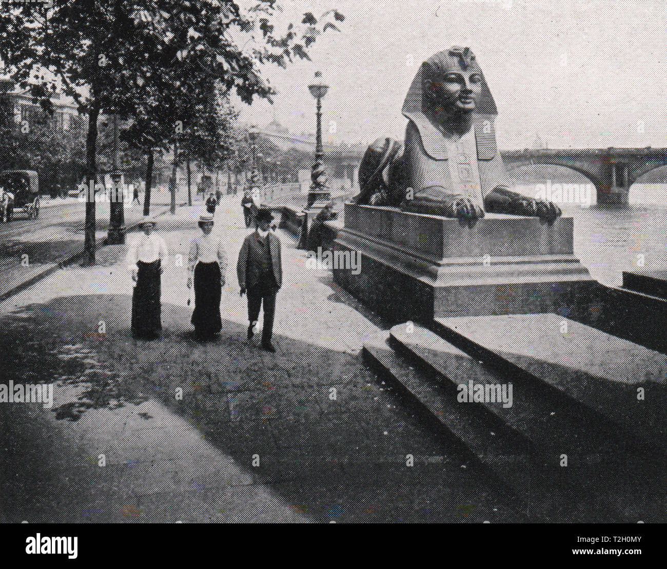 Sphinx, Thames Embankment Foto Stock