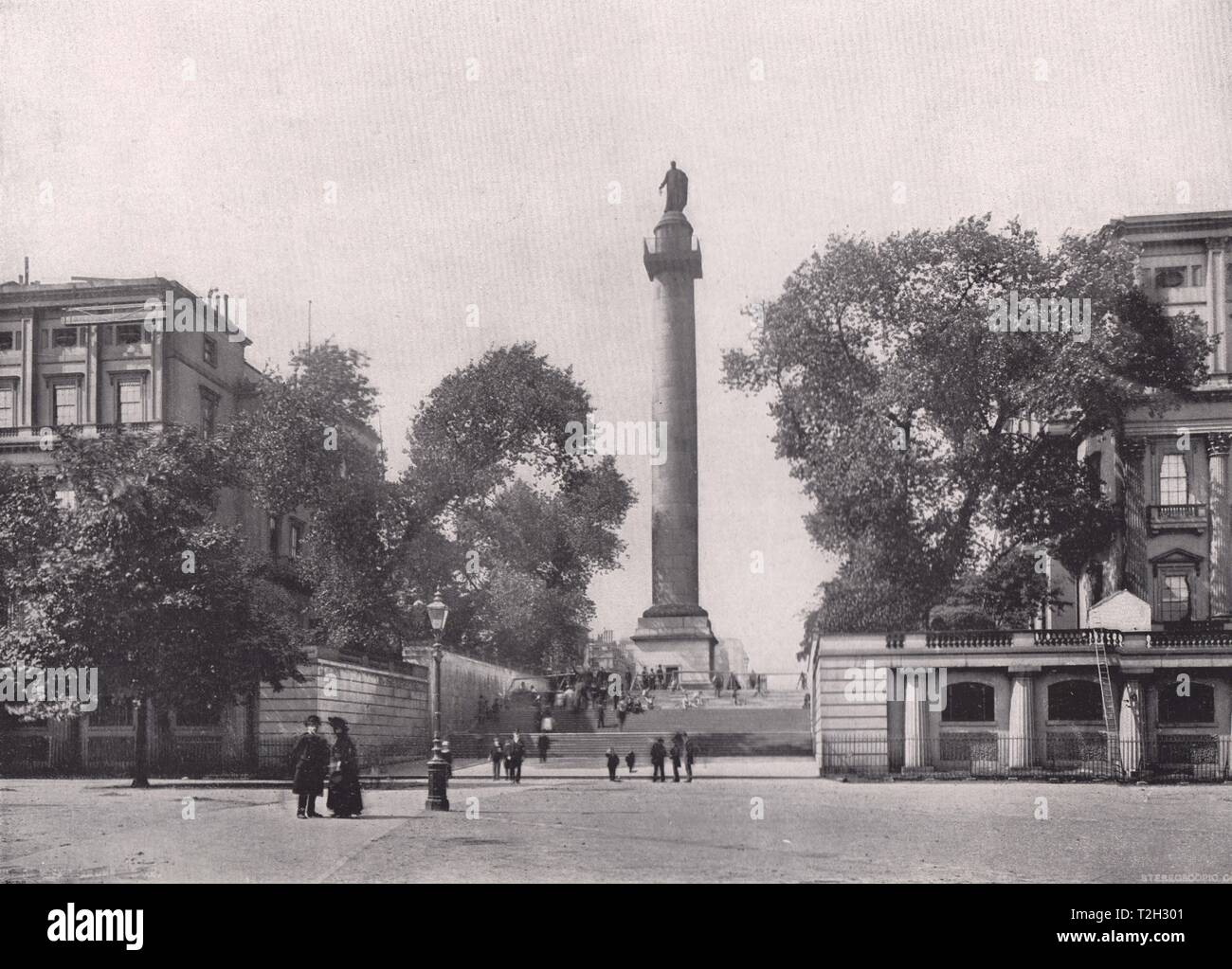 Duke of York's colonna - Dal Mall: Carlton house terrazza su entrambi i lati Foto Stock