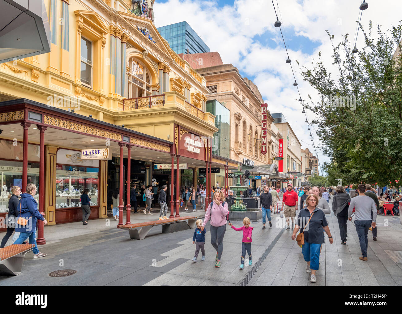 Adelaide, Australia. L'Adelaide Arcade il Rundle Mall, il Quartiere Centrale degli Affari (CBD), Adelaide, South Australia, Australia Foto Stock