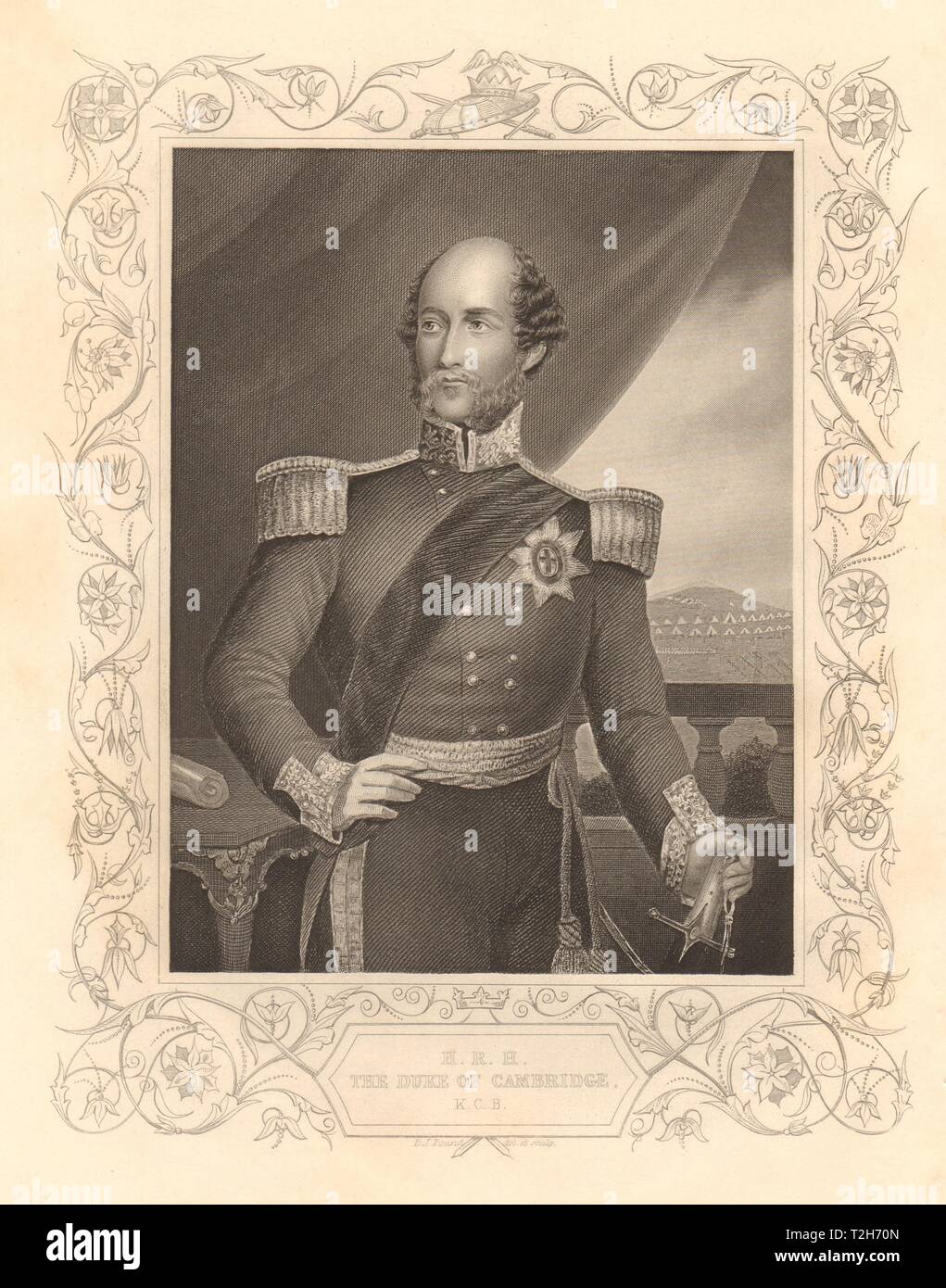 Guerra di Crimea. Il Duca di Cambridge. Prince George William Frederick Charles 1860 Foto Stock