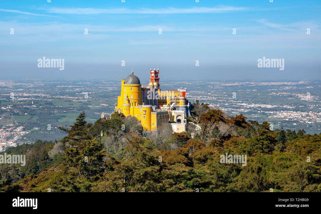 Il palazzo nazionale Pena, il paesaggio culturale di Sintra, Sintra, Portogallo Foto Stock