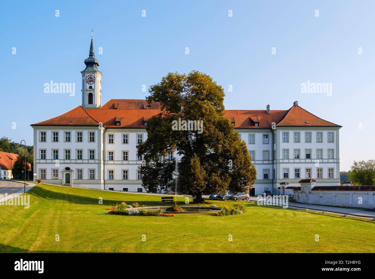 Schaftlarn Monastero, Alta Baviera, Baviera, Germania Foto Stock