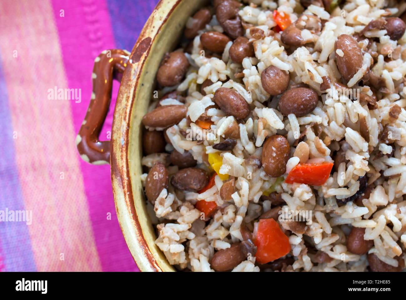 Gallo pinto, piatto dal Nicaragua Nicaragua Foto Stock