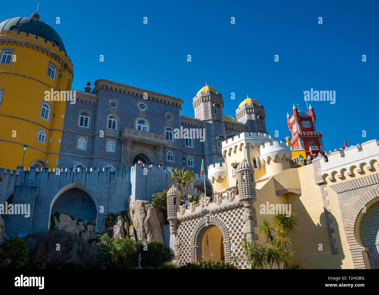 Il palazzo nazionale Pena, il paesaggio culturale di Sintra, Sintra, Portogallo Foto Stock